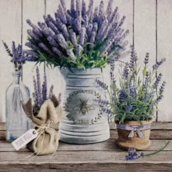 Serwetki papierowe PAW Lavender in Bucket 33x33 cm 20 szt fioletowe