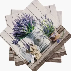 Serwetki papierowe PAW Lavender in Bucket 33x33 cm 20 szt fioletowe