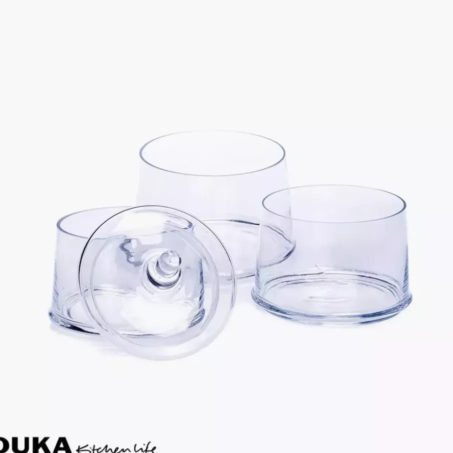 Słoik na ciastka DUKA CANDY 3-poziomowy 40 cm transparentny szkło