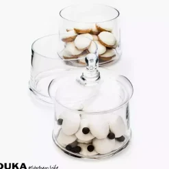 Słoik na ciastka DUKA CANDY 3-poziomowy 40 cm transparentny szkło