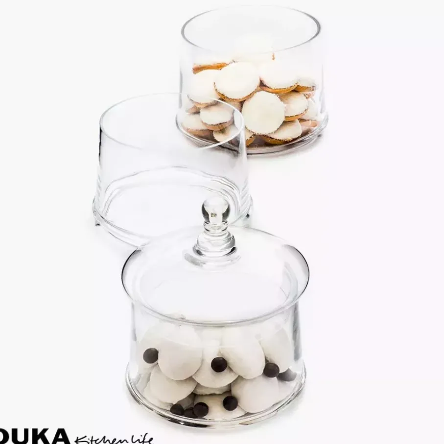 Słoik na ciastka DUKA CANDY 3-poziomowy 40 cm transparentny szkło