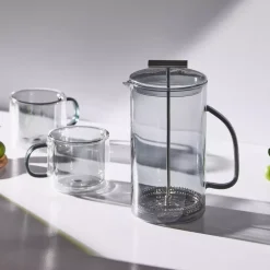 Szklanki do kawy i herbaty DUKA FARG 2 szt. 250 ml szare szklane