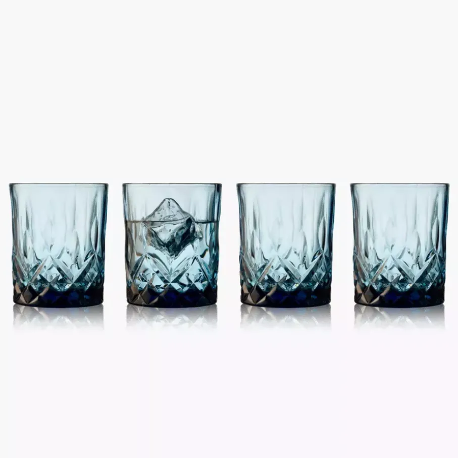 Szklanki do whisky LYNGBY SORRENTO 4 szt. 320 ml niebieskie