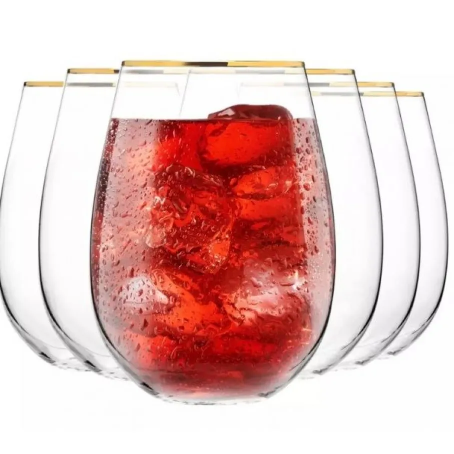 Szklanki do wina lub napojów KROSNO HARMONY GOLD 6 szt. 550 ml