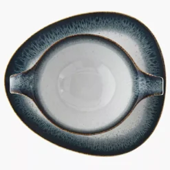 Talerz głęboki bulionówka ze spodkiem DUKA TIME DIM 450 ml porcelanowy