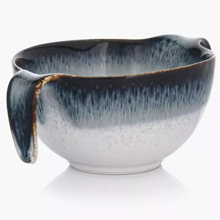 Talerz głęboki bulionówka ze spodkiem DUKA TIME DIM 450 ml porcelanowy