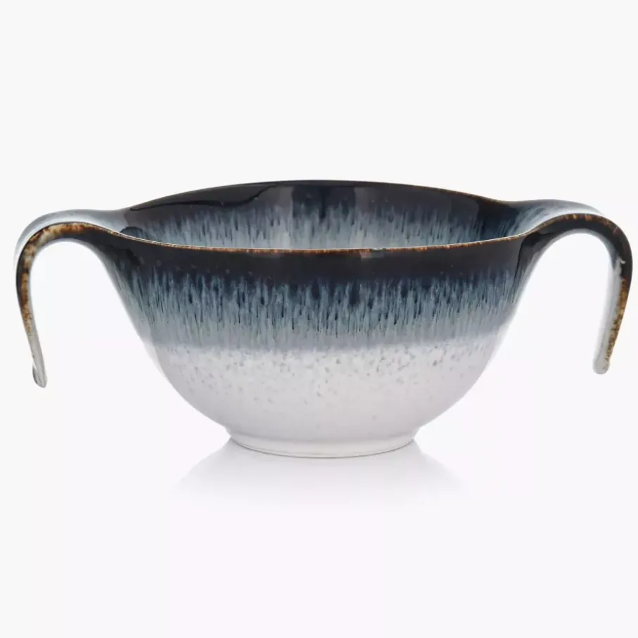 Talerz głęboki bulionówka ze spodkiem DUKA TIME DIM 450 ml porcelanowy