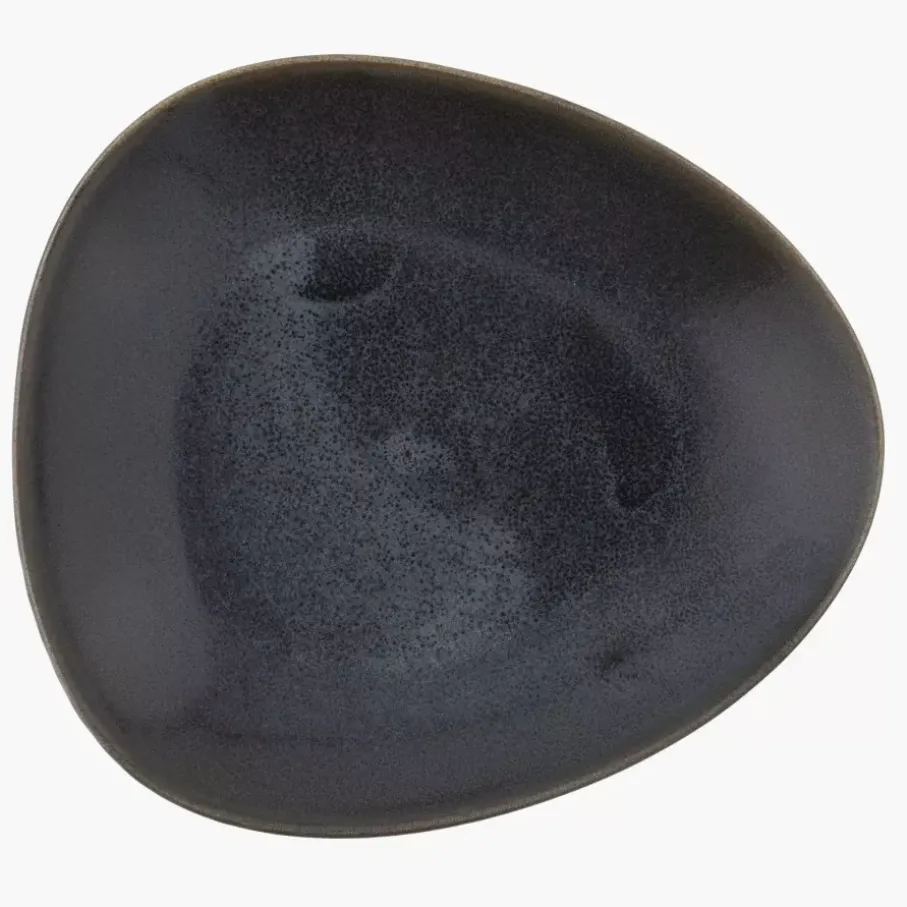 Talerz głęboki bulionówka ze spodkiem DUKA TIME BLACK 450 ml porcelanowy