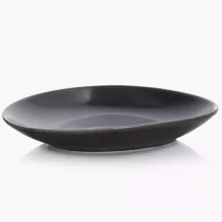 Talerz głęboki bulionówka ze spodkiem DUKA TIME BLACK 450 ml porcelanowy