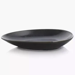 Talerz głęboki bulionówka ze spodkiem DUKA TIME BLACK 450 ml porcelanowy