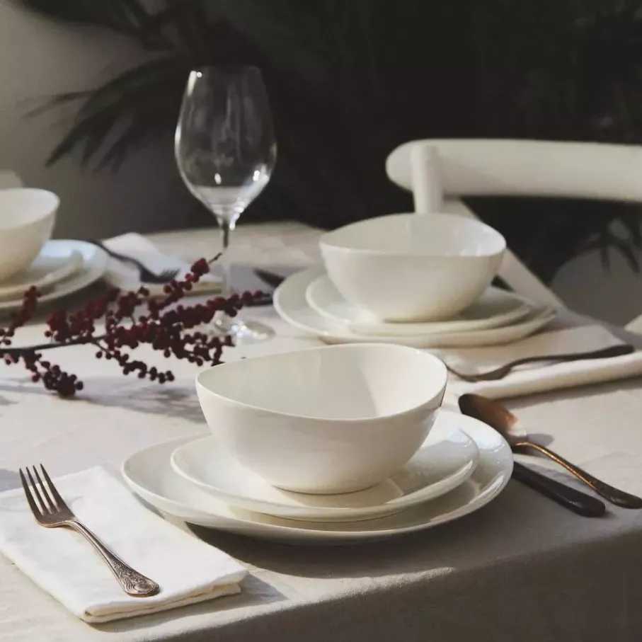 Talerz głęboki DUKA TIME 22 cm biały porcelana