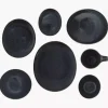 Talerz śniadaniowy DUKA TIME BLACK 22x19 cm grafitowy porcelanowy