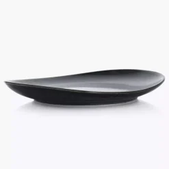 Talerz śniadaniowy DUKA TIME BLACK 22x19 cm grafitowy porcelanowy