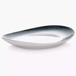 Talerz śniadaniowy DUKA TIME DIM 22x19 cm wielokolorowy porcelanowy