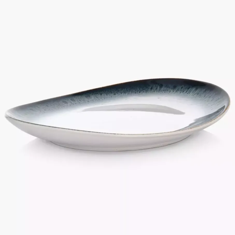 Talerz śniadaniowy DUKA TIME DIM 22x19 cm wielokolorowy porcelanowy