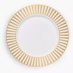 Talerz obiadowy DUKA GOLD 26.5 cm porcelanowy