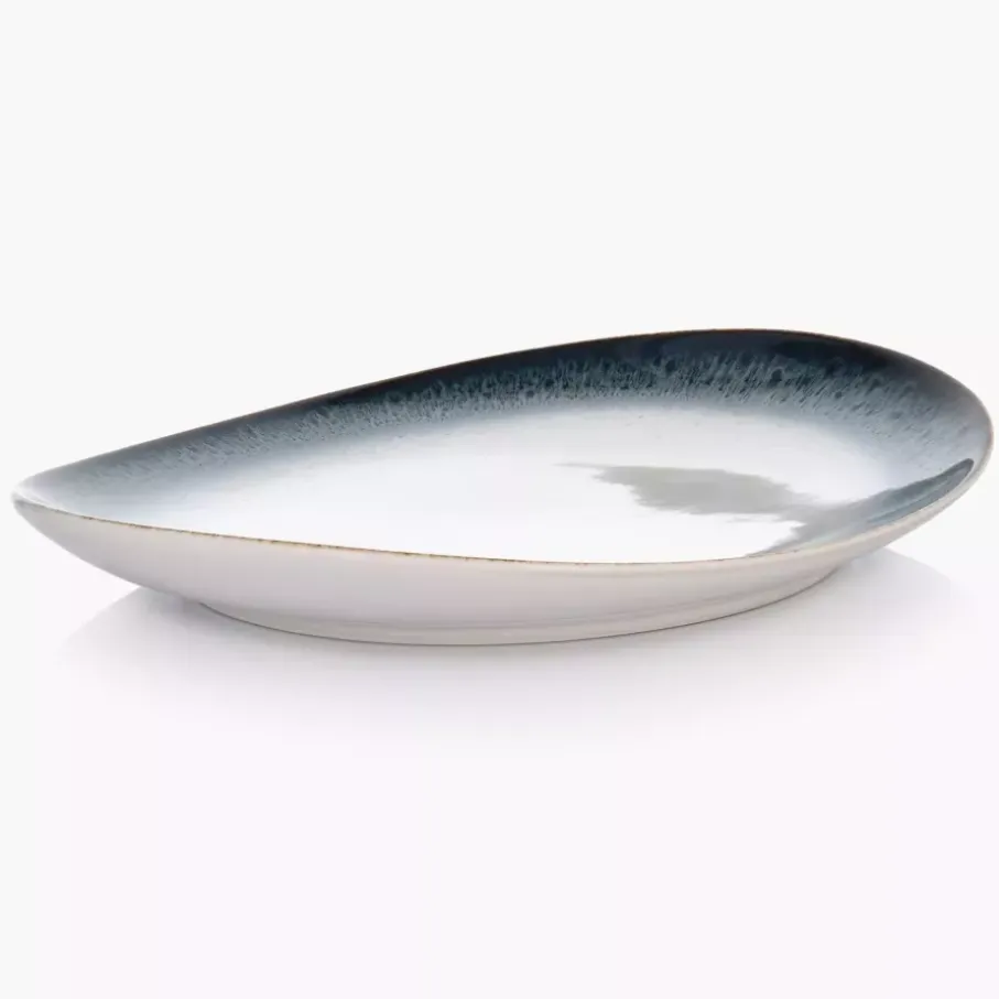 Talerz obiadowy DUKA TIME DIM 28x24 cm wielokolorowy porcelanowy