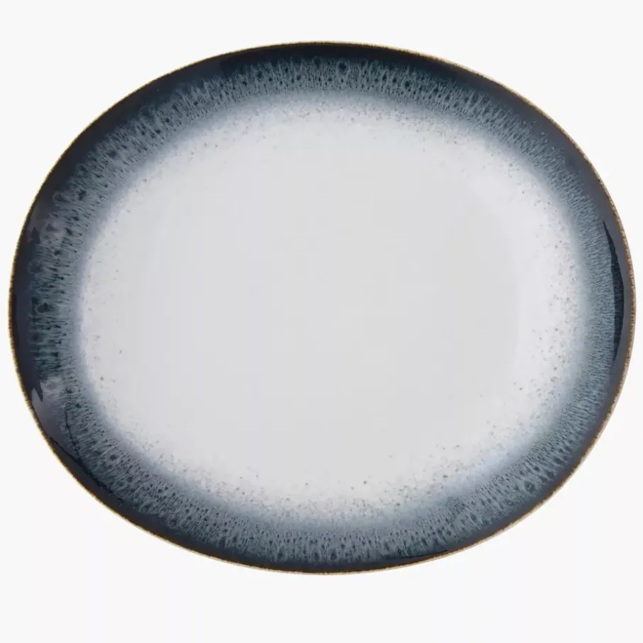 Talerz obiadowy DUKA TIME DIM 28x24 cm wielokolorowy porcelanowy