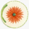 Talerz obiadowy kwiat SALT&PEPPER FLEUR 27.5 cm pomarańczowy kamionkowy