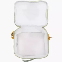 Torba termiczna na lunch kwiatek DUKA MINI 22x19x8 cm zielona pomarańczowa