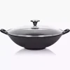 Wok z pokrywką i akcesoriami DUKA BJORN 30 cm czarny żeliwo