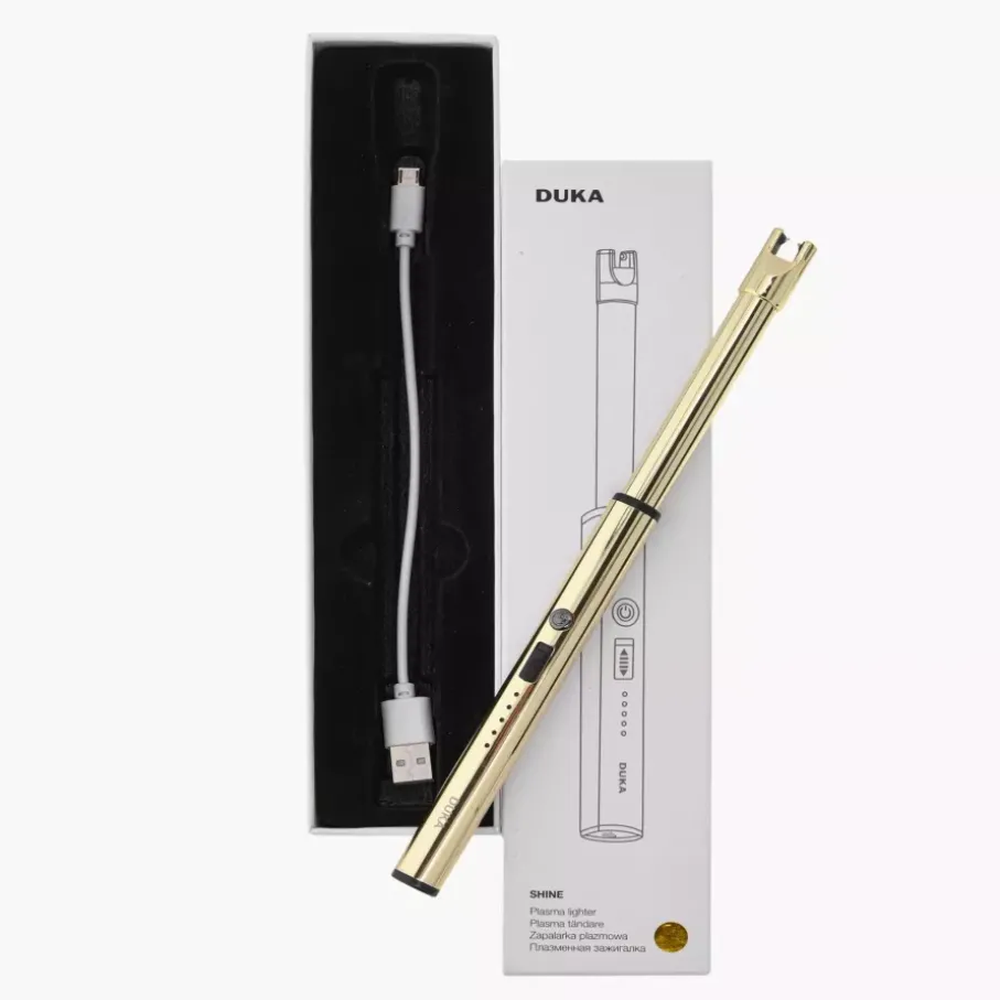 Zapalarka zapalniczka plazmowa USB DUKA SHINE 23 cm złota