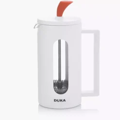 Zaparzacz do kawy French Press DUKA KNOBB 800 ml biały pomarańczowy