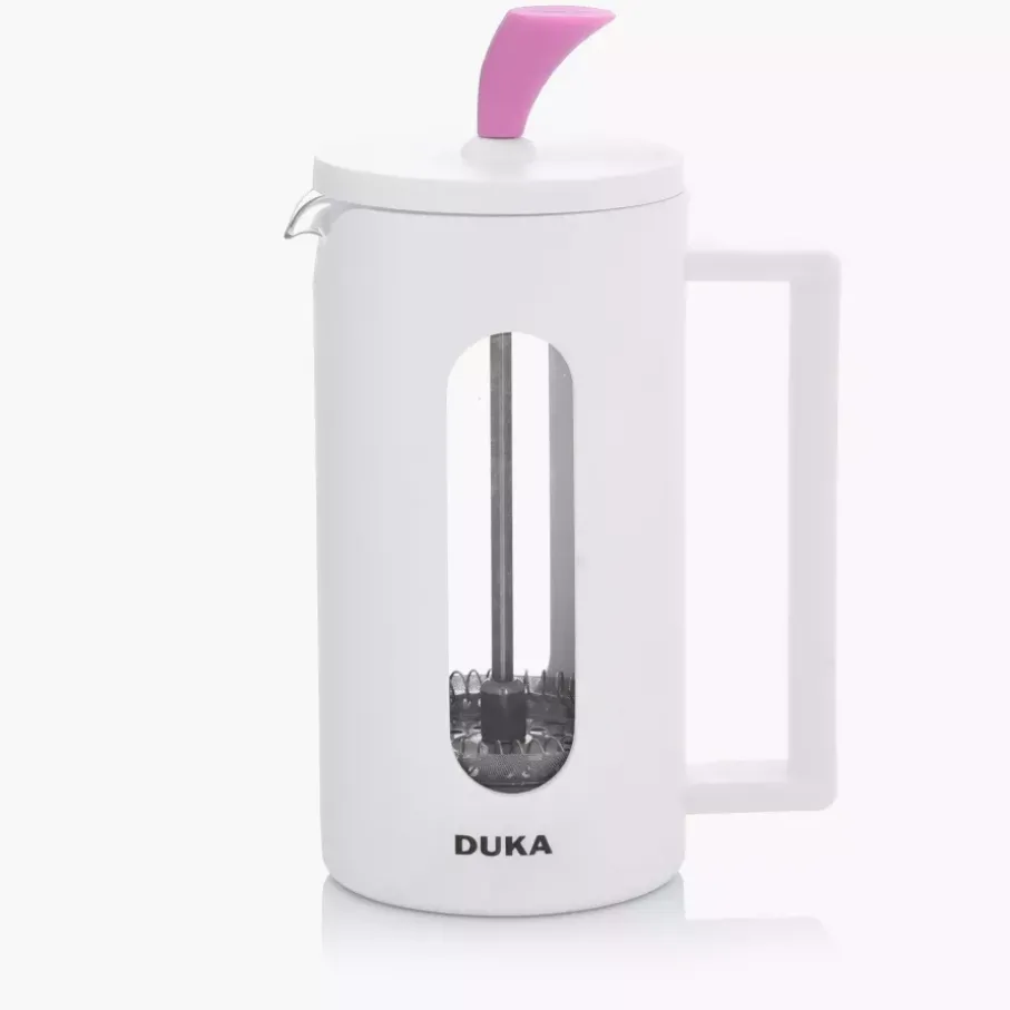 Zaparzacz do kawy French Press DUKA KNOBB 350 ml biały różowy