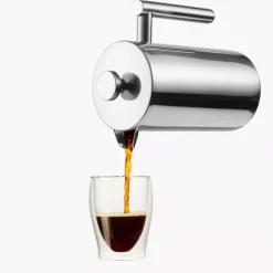 Zaparzacz do kawy French Press DUKA BARISTA 1100 ml srebrny stal nierdzewna