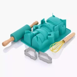 Zestaw akcesoriów do pieczenia dla dzieci DUKA MINI 5 el. turkusowy