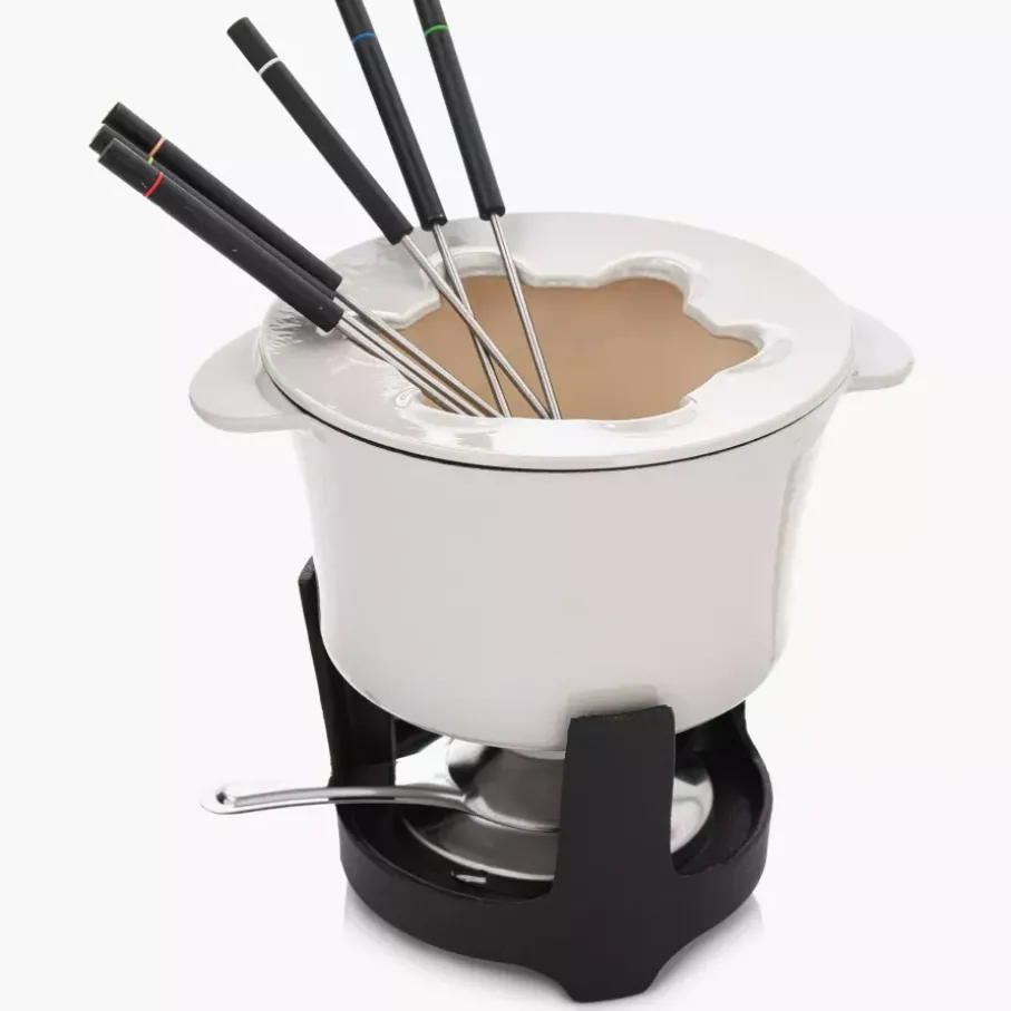 Zestaw do fondue DUKA SCANDI 1,3 l kremowy czarny