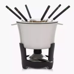 Zestaw do fondue DUKA SCANDI 1,3 l kremowy czarny