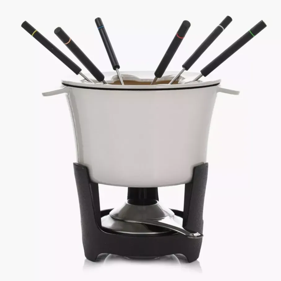 Zestaw do fondue DUKA SCANDI 1,3 l kremowy czarny