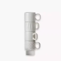 Zestaw 4 filiżanek do espresso SAGAFORM COFFE & MORE biały