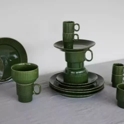 Zestaw 4 filiżanek do espresso SAGAFORM COFFE & MORE zielony