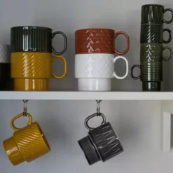 Zestaw 4 filiżanek do espresso SAGAFORM COFFE & MORE zielony