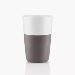 Zestaw 2 filiżanek do latte EVASOLO 360ml Elephant Grey