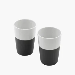 Zestaw 2 filiżanek do latte EVASOLO 360ml Carbon Black