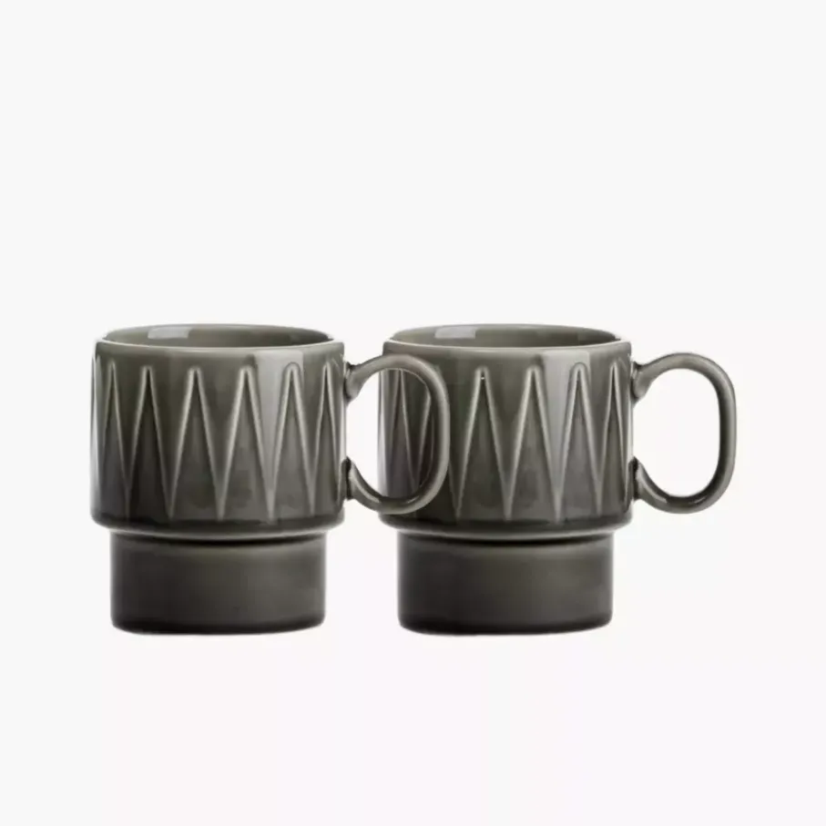 Zestaw 2 kubków 300ml SAGAFORM COFFE & MORE szary