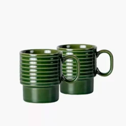 Zestaw 2 kubków 300ml SAGAFORM COFFE & MORE zielony