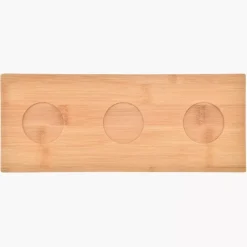Zestaw miseczek z podstawką DUKA BAMBOO 3 sztuki białe porcelana