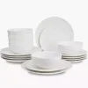 Zestaw obiadowy dla 6 osób różyczki DUKA SARA 18 elementów biały porcelana