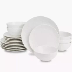 Zestaw obiadowy dla 6 osób różyczki DUKA SARA 18 elementów biały porcelana