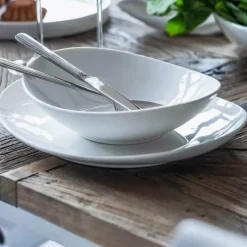 Zestaw obiadowy DUKA TIME 18 elementów biały porcelana