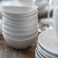 Zestaw obiadowy DUKA TIME 18 elementów biały porcelana