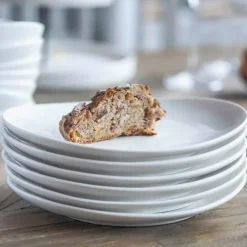 Zestaw obiadowy DUKA TIME 18 elementów biały porcelana