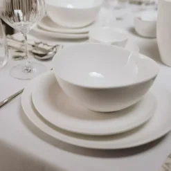 Zestaw obiadowy DUKA TIME 18 elementów biały porcelana