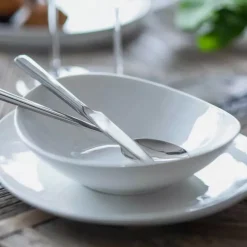 Zestaw obiadowy DUKA TIME 18 elementów biały porcelana