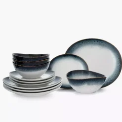 Zestaw obiadowy TIME DIM 12 el. wielokolorowy porcelanowy