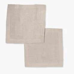 Zestaw 2 serwetek DUKA LYCKLIG 40x40 cm 100% len beżowy